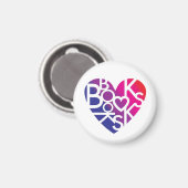 Lover's Heart® Book Button Magnet (Vorderseite/Rückseite)