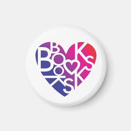 Lover's Heart® Book Button Magnet (Vorne)