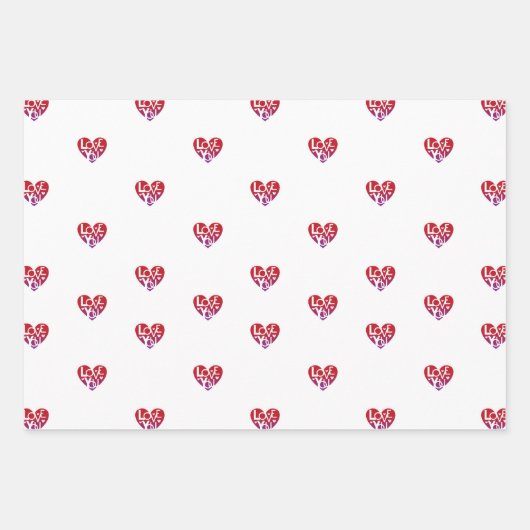 Lover's Heart® Liebe - Ihr Packpapier Geschenkpapier Set (Vorderseite 2)
