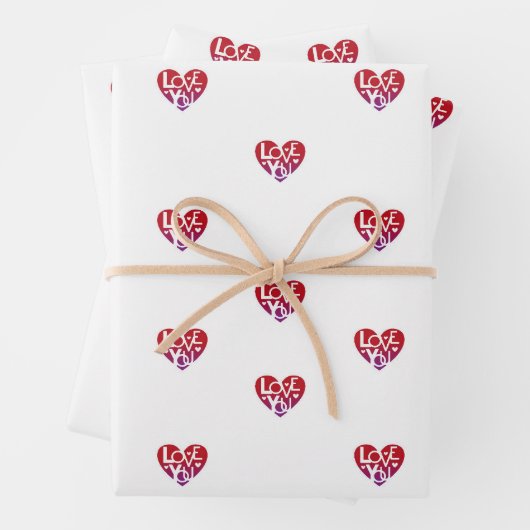 Lover's Heart® Liebe - Ihr Packpapier Geschenkpapier Set (Beispiel)