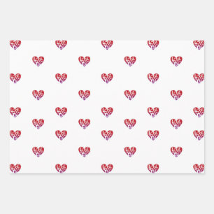 Lover's Heart® Liebe - Ihr Packpapier Geschenkpapier Set