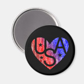 LOVER'S HEART® USA Magnet (Vorderseite/Rückseite)