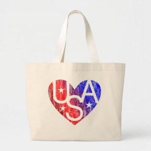 LOVER'S HEART® USA Tote Bag Jumbo Stoffbeutel