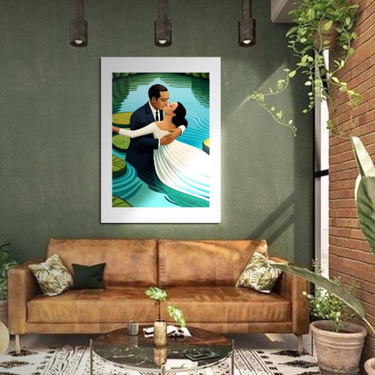 Lovers in the lake fotodruck