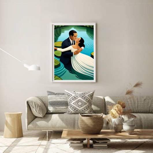 Lovers in the lake fotodruck