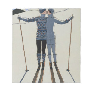 <Lovers in the Snow> durch Georges Barbier Notizblock