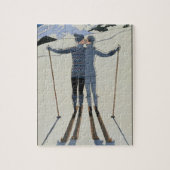 <Lovers in the Snow> durch Georges Barbier Puzzle (Vertikal)