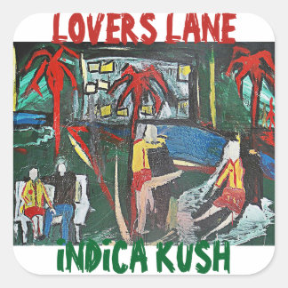 LOVERS LANE INDICA KUSH QUADRATISCHER AUFKLEBER