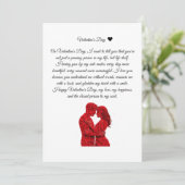 Lovers' message on Valentine's Day Einladung (Stehend Vorderseite)