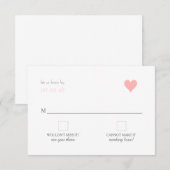 {Lover's} Modernes Hochzeitsszenario RSVP Karte (Vorne/Hinten)