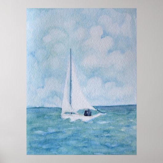 Lovers on a Sailboat, poster (Vorne)