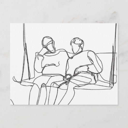 Lovers on Swing Postkarte (Vorderseite)