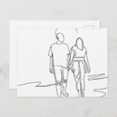 Lovers on the Beach Postkarte (Vorne/Hinten)