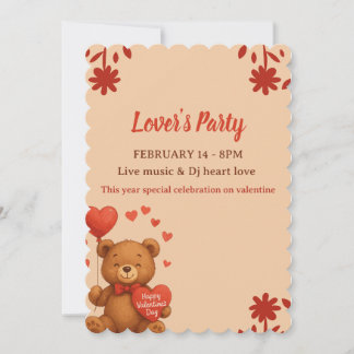 Lover's Party - Valentine’s Day party Invitation Einladung