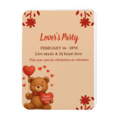 Lover's Party - Valentine’s Day party Invitation Magnet (Vertikal)