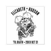 Lovers Skeletons Gothic Wedding DIY Gastgeschenks Permastempel (Design)