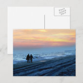 Lovers Sunset Beach Walk Postkarte (Vorne/Hinten)