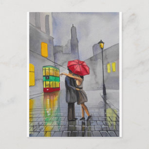 LOVERS UMBRELLA POSTKARTE