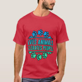 Loves Animalsolerates People boy T-Shirt (Vorderseite)