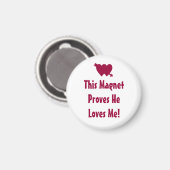 Loves Me Quote Valentines Day Romantic Pink Magnet (Vorderseite/Rückseite)
