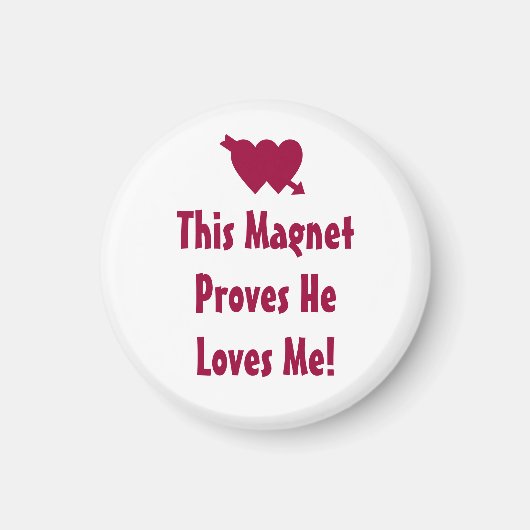 Loves Me Quote Valentines Day Romantic Pink Magnet (Vorne)