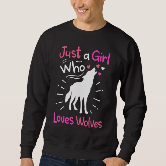 Loves Wolves wolf Face 14 Sweatshirt (Vorderseite)