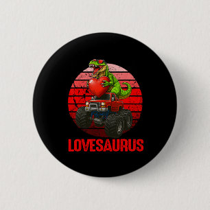Lovesaurus Dinosaur-Monstertruck Valentinstag Klei Button
