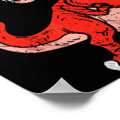 Lovesaurus Trex Dinosaur Heart Cute Valentines Day Poster (Ecke)