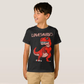 Lovesaurus Trex Dinosaur Heart Cute Valentines Day T-Shirt (Vorne ganz)
