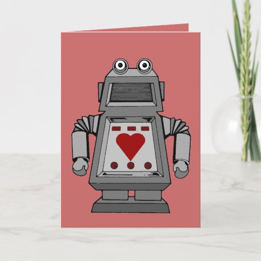 Lovesick Robot Feiertagskarte (Vorderseite)