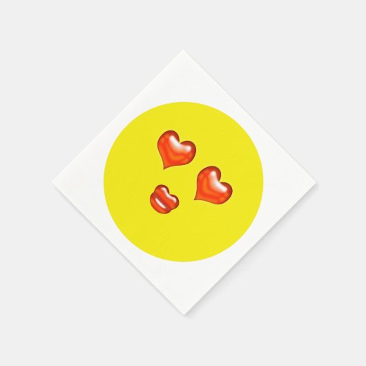Lovestruck Emoji Serviette (Ecke)