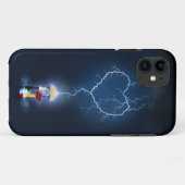 "Lovestruck" Romantischer Moment unter einem Schir Case-Mate iPhone Hülle (Rückseite (Horizontal))