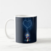 "Lovestruck" Romantischer Moment unter einem Schir Kaffeetasse (Links)