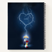 "Lovestruck" Romantischer Moment unter einem Schir Notizblock (Rückseite)