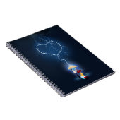 "Lovestruck" Romantischer Moment unter einem Schir Notizblock (Rechte Seite)