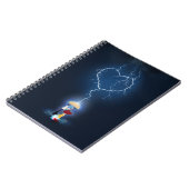 "Lovestruck" Romantischer Moment unter einem Schir Notizblock (Linke Seite)