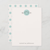 Lovestruck Stationery - Minze Mitteilungskarte (Vorne/Hinten)