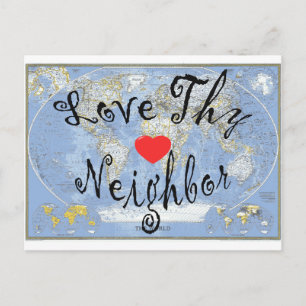 LoveThyNeighbor Postkarte