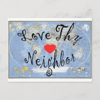 LoveThyNeighbor Postkarte