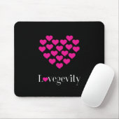 Lovevity Black Mouse Pad Mousepad (Mit Mouse)