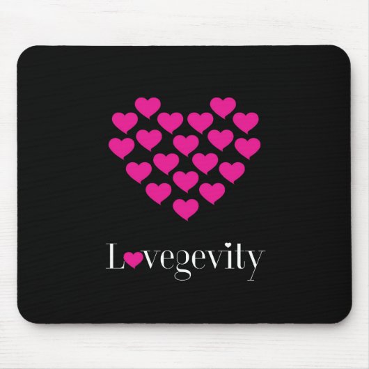 Lovevity Black Mouse Pad Mousepad (Vorne)
