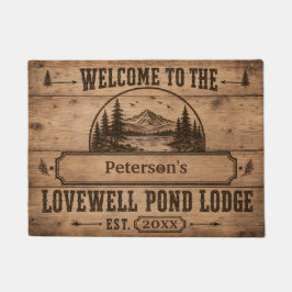 Lovewell Pond Lodge Personalisierte Fußmatte