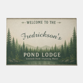 Lovewell Pond Lodge Personalisierte Fußmatte