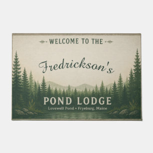 Lovewell Pond Lodge Personalisierte Fußmatte
