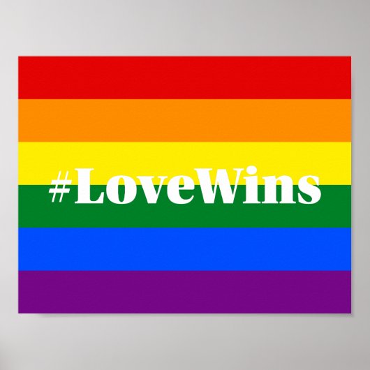 #LoveWins Ehefrau Equality Celebration Rainbow Poster (Vorne)