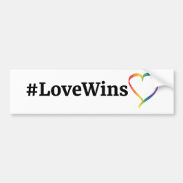 #LoveWins Regenbogen-Herz-Autoaufkleber Autoaufkleber