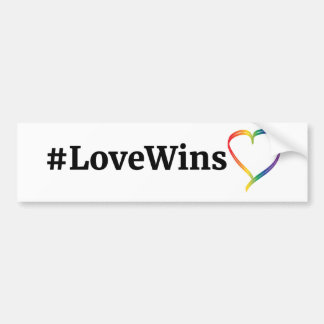 #LoveWins Regenbogen-Herz-Autoaufkleber Autoaufkleber