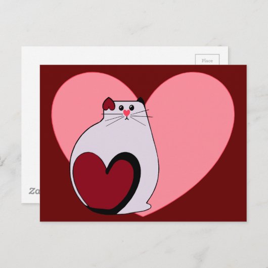 Lovey Cat Postkarte (Vorne/Hinten)