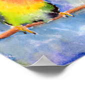 Lovey Dovey Lovebirds Print Poster (Ecke)