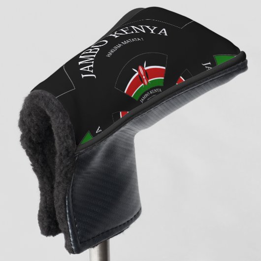 Lovey Kenya Text Art Design Golf Headcover (3/4 Vorderseite)